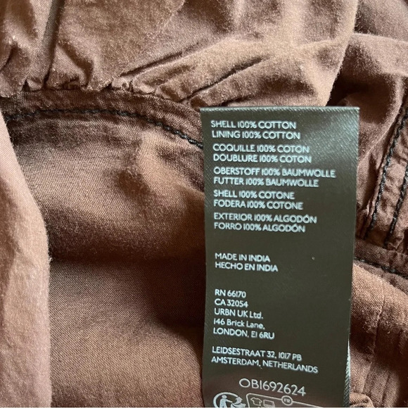 Anthropologie Pilcro Parachute Mini Skirt 0 Washed Brown Cargo Pockets Gorpcore - Picture 11 of 11